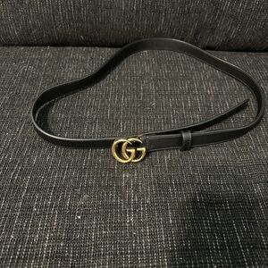 Black Gucci Leather Belt